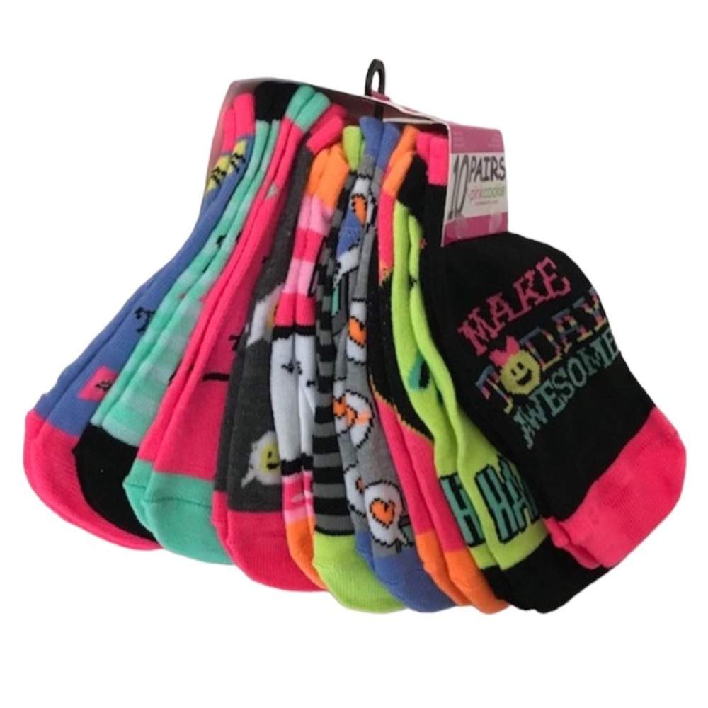 Pink Cookie - 10 Pairs - socks
